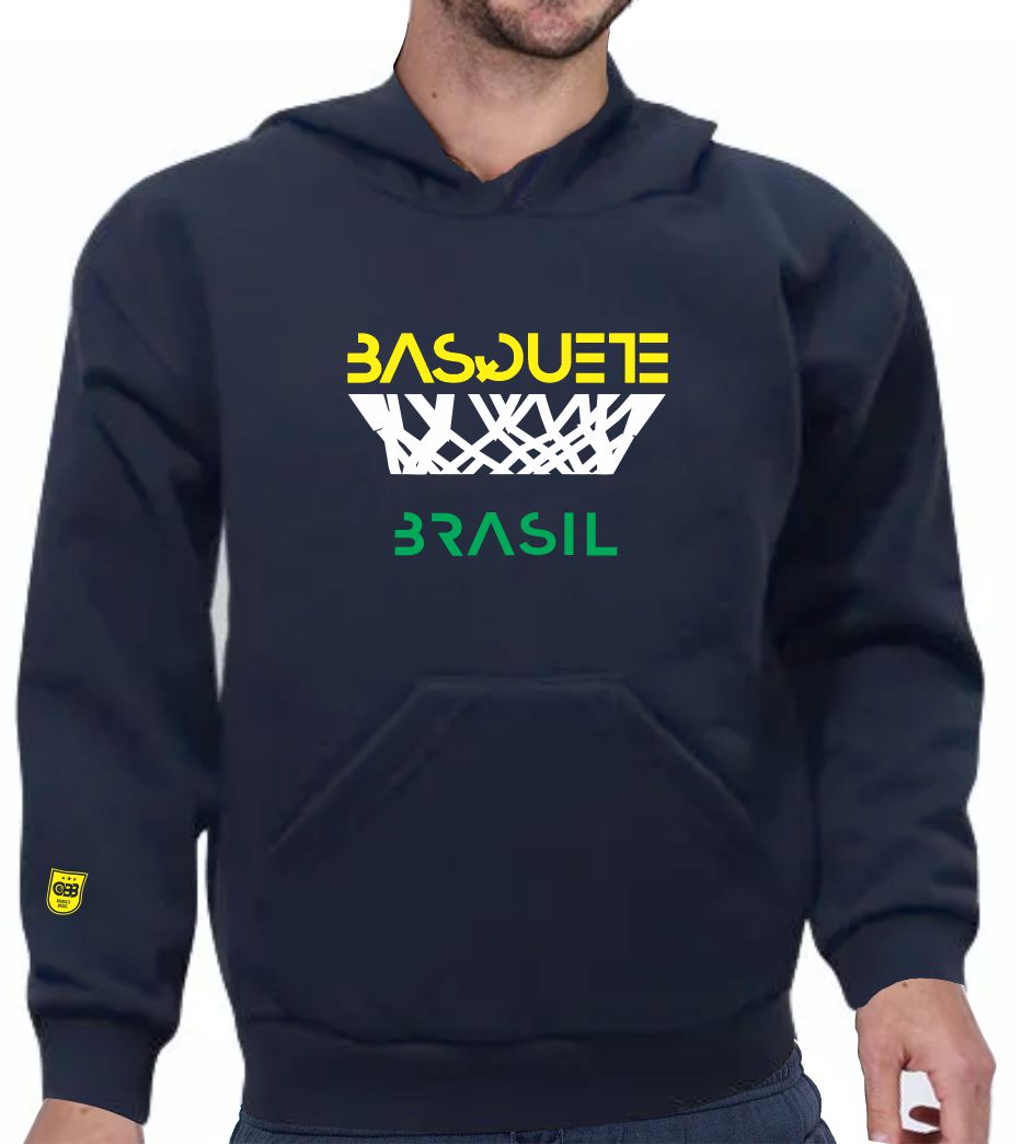 MOLETONS 007 MOLETON UNISEX - BASQUETE BRASIL - REF AM 2 - Imagem 1
